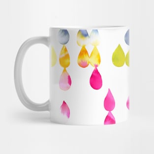 Colorful Rainbow Raindrops Mug